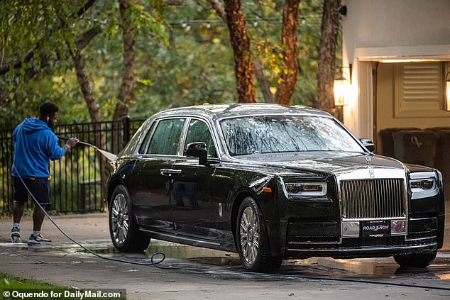 The Ghost received a wash on Travis' driveway prior to Taylor's arrival for the Chargers game