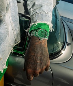 Ross’s Audemars Piguet Royal Oak with 816 emeralds.