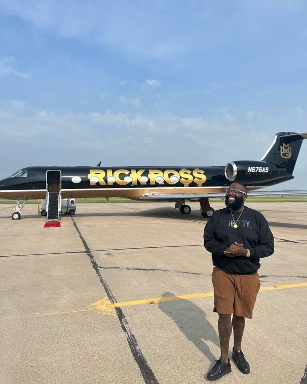 Rick Ross flaunts new private plane with his name emblazoned in gold on the  side - Irish Mirror Online